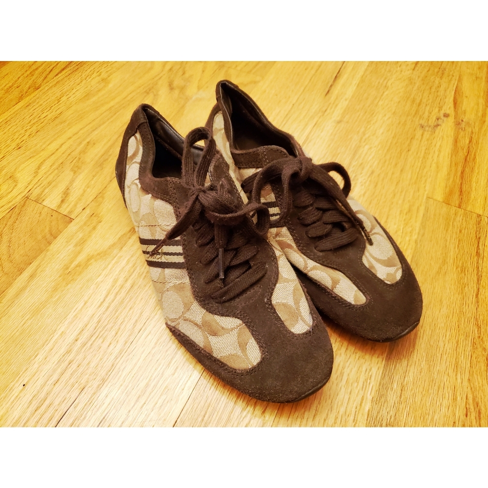 Coach Brown Signature Leather Shoes